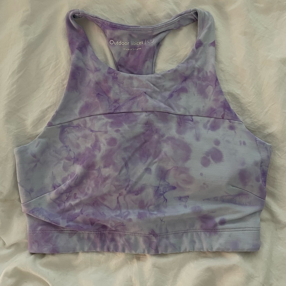 Outdoor Voices High Neck Sports Bra Crop